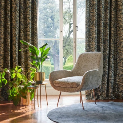 Clarke & Clarke Lumino Fabric in Kingfisher